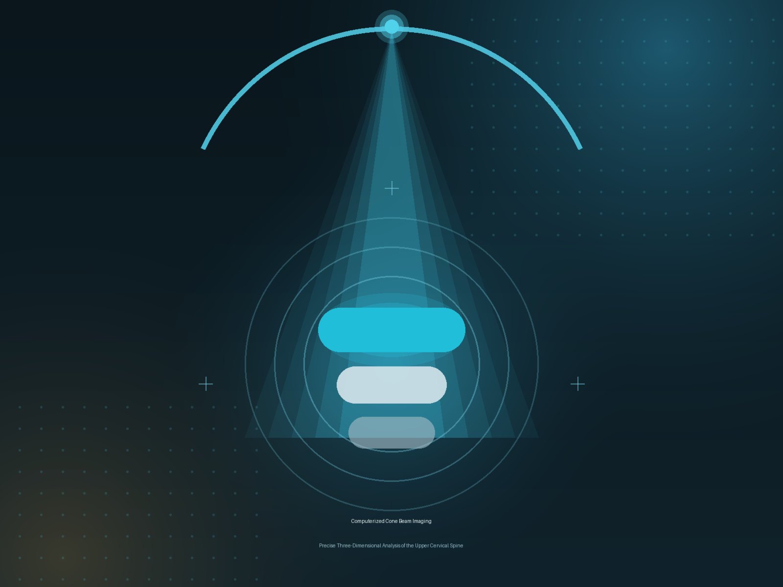 Computerized Cone Beam imaging of the upper cervical spine (illustration)